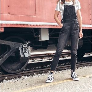Old Navy Black Denim Overalls